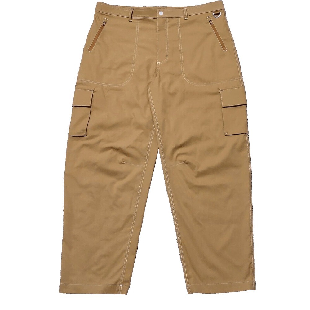 Outdoor Voices Hiking Pants Mens 36x29 Khaki Cargo Zipper Pockets Stretch